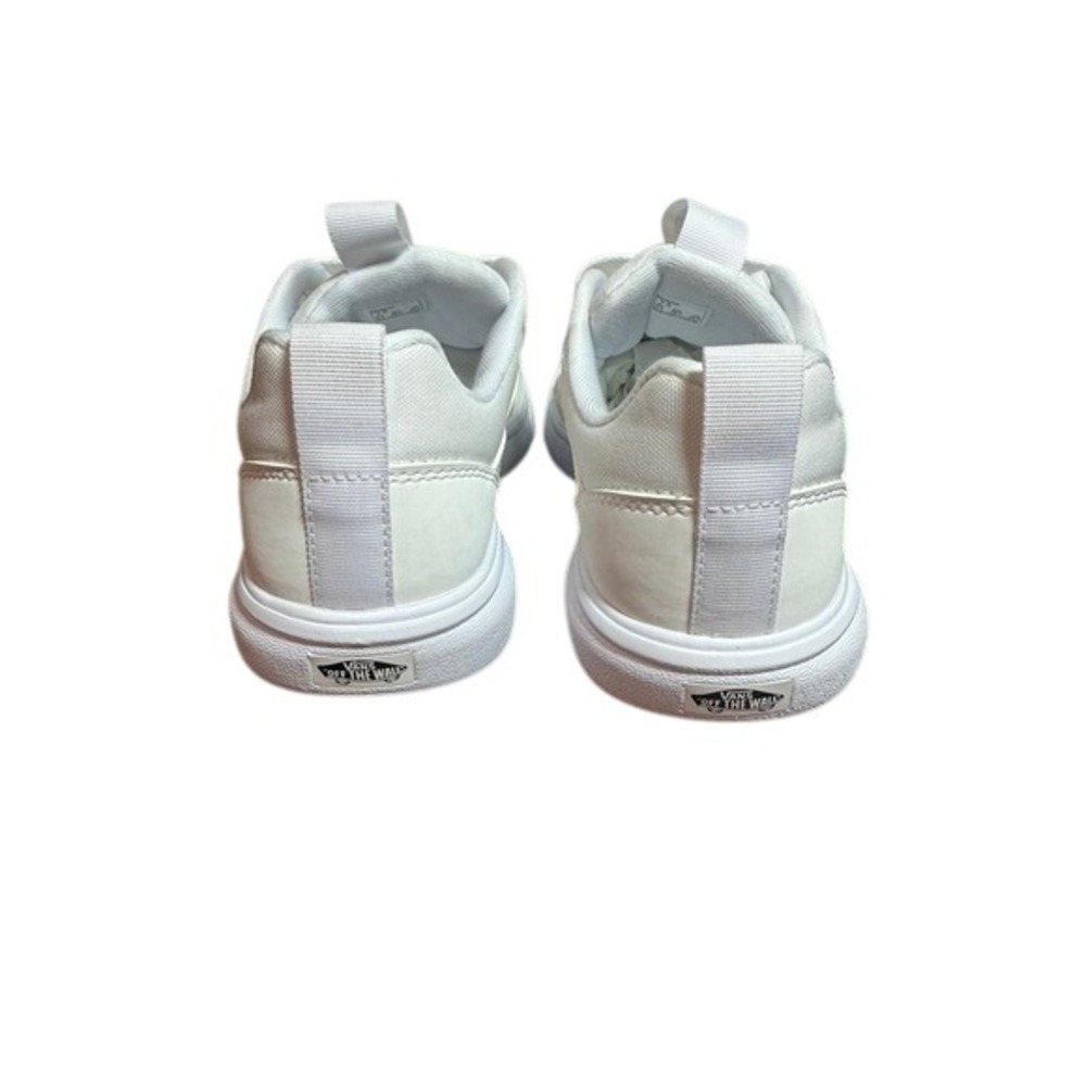 Vans Low Top Sneakers White Lace‎ Up Athletic Shoes Women Size 7.5 - Picture 2 of 7